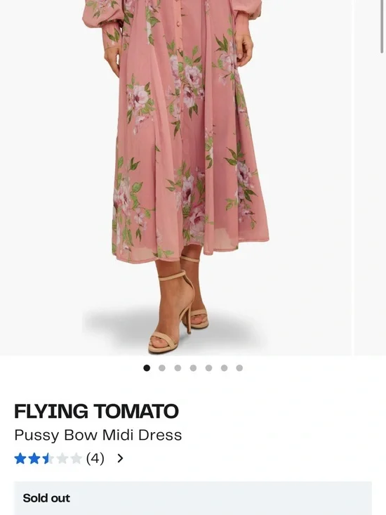 Blush Pink Floral Bow-Tie Maxi Dress - Picture 6 of 6